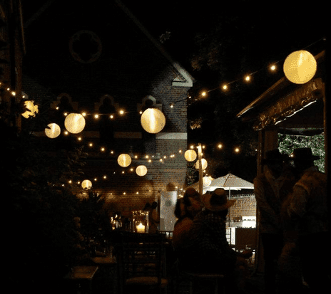 Lanterns and Fairy Lights look magical for weddings and parties.