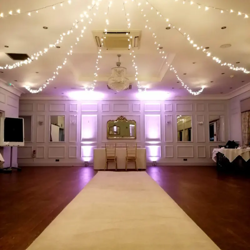 Fairy light canopy at Burnham Beeches Hotel