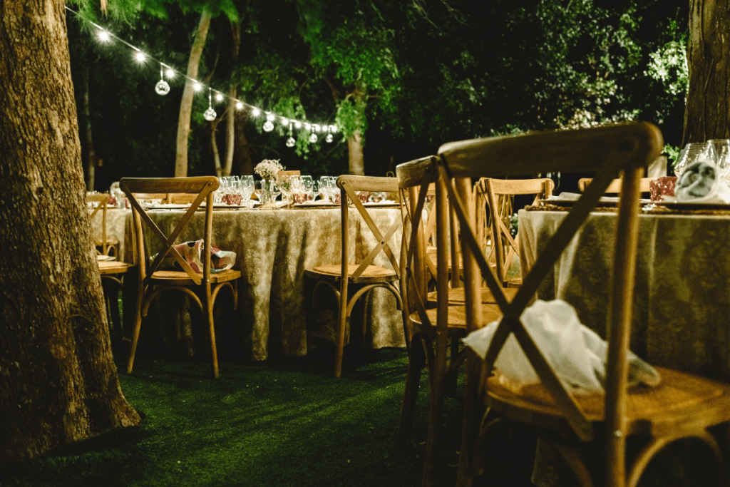 garden wedding festoon light