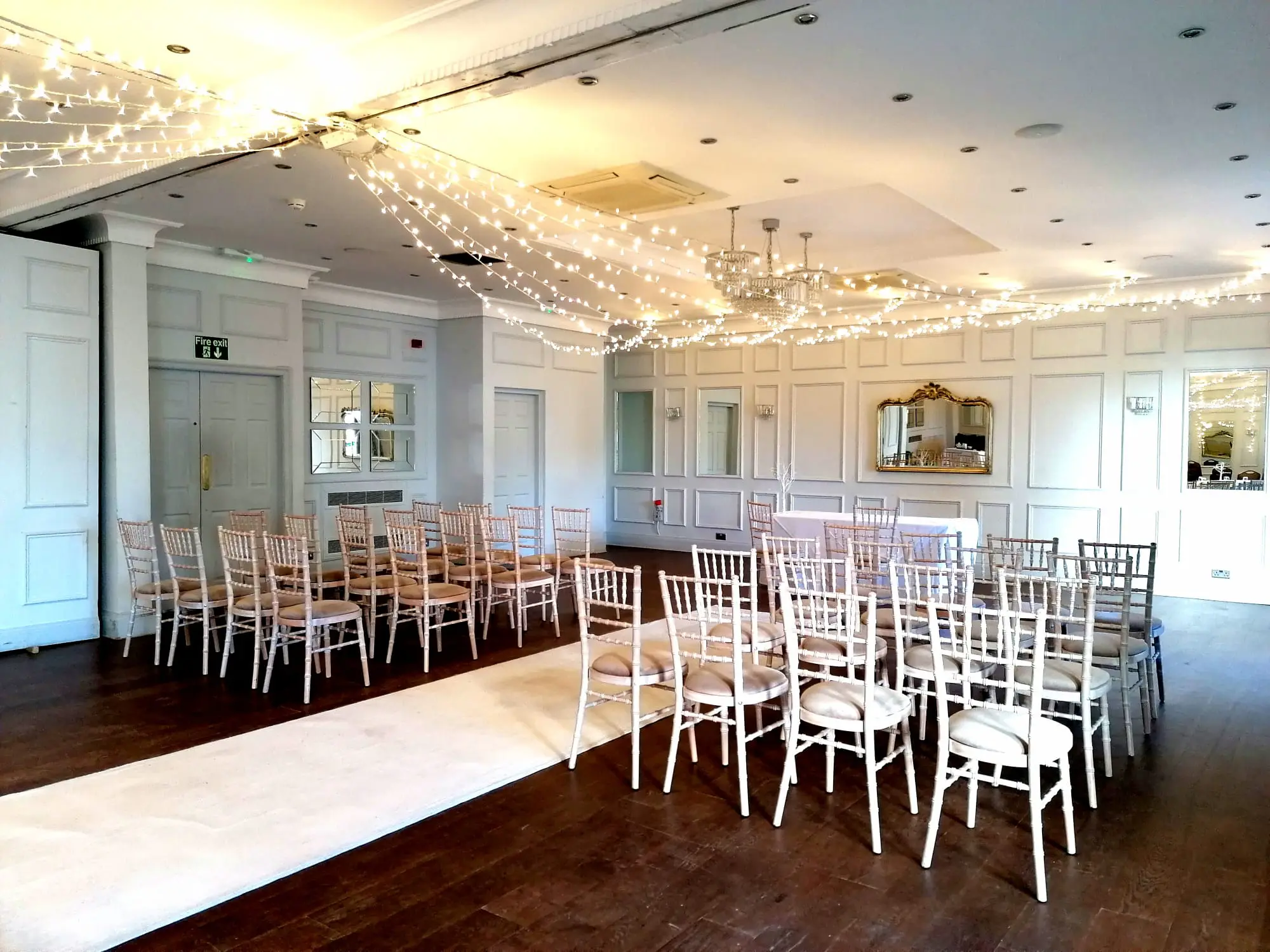 Partylight Wedding Lighting Burnham Beeches Hotel Lateral Fairy Light Canopy