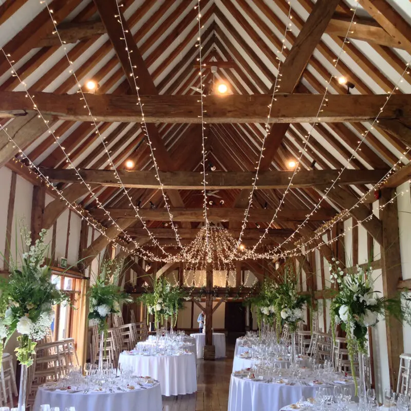 Partylights Wedding Lighting Loseley Park Full Faiy light Canopy