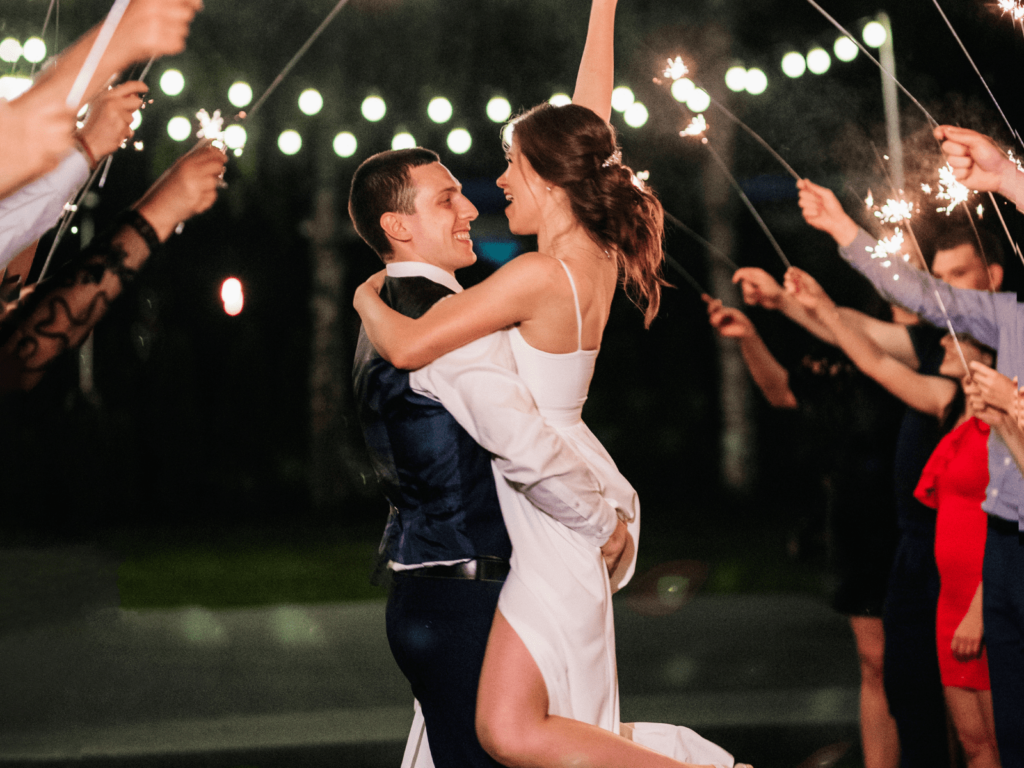 setting the mood on wedding dance floor lighting 