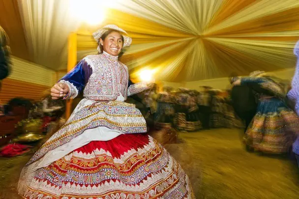 Peruvian dancer at a wedding