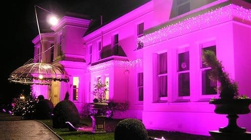 outdoor lighting pink