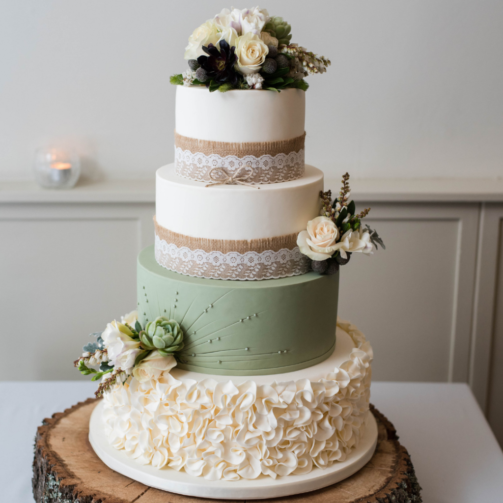 Mix and match wedding cake