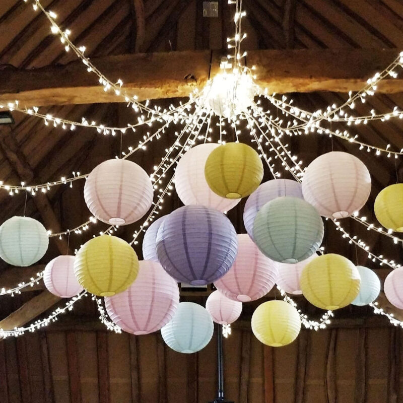 Notron Park Hotel Fairy light canopy and colour lanterns