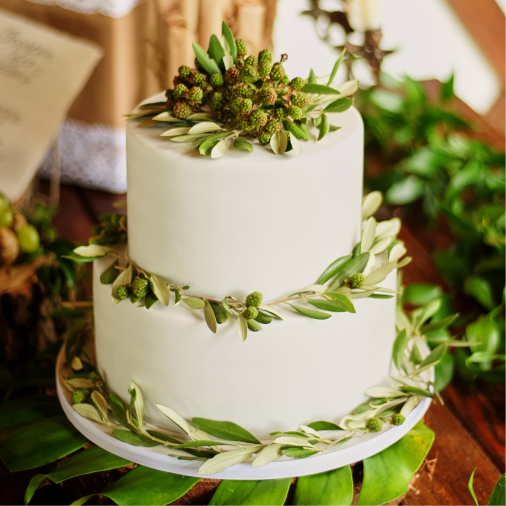 botanical wedding cake 1